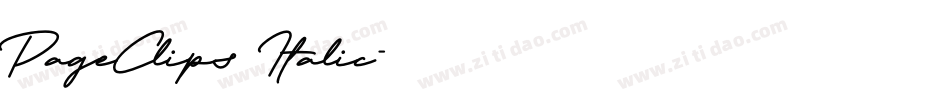 PageClips Italic字体转换